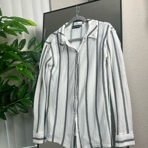 PrettyLittleThing Monochrome Striped Top